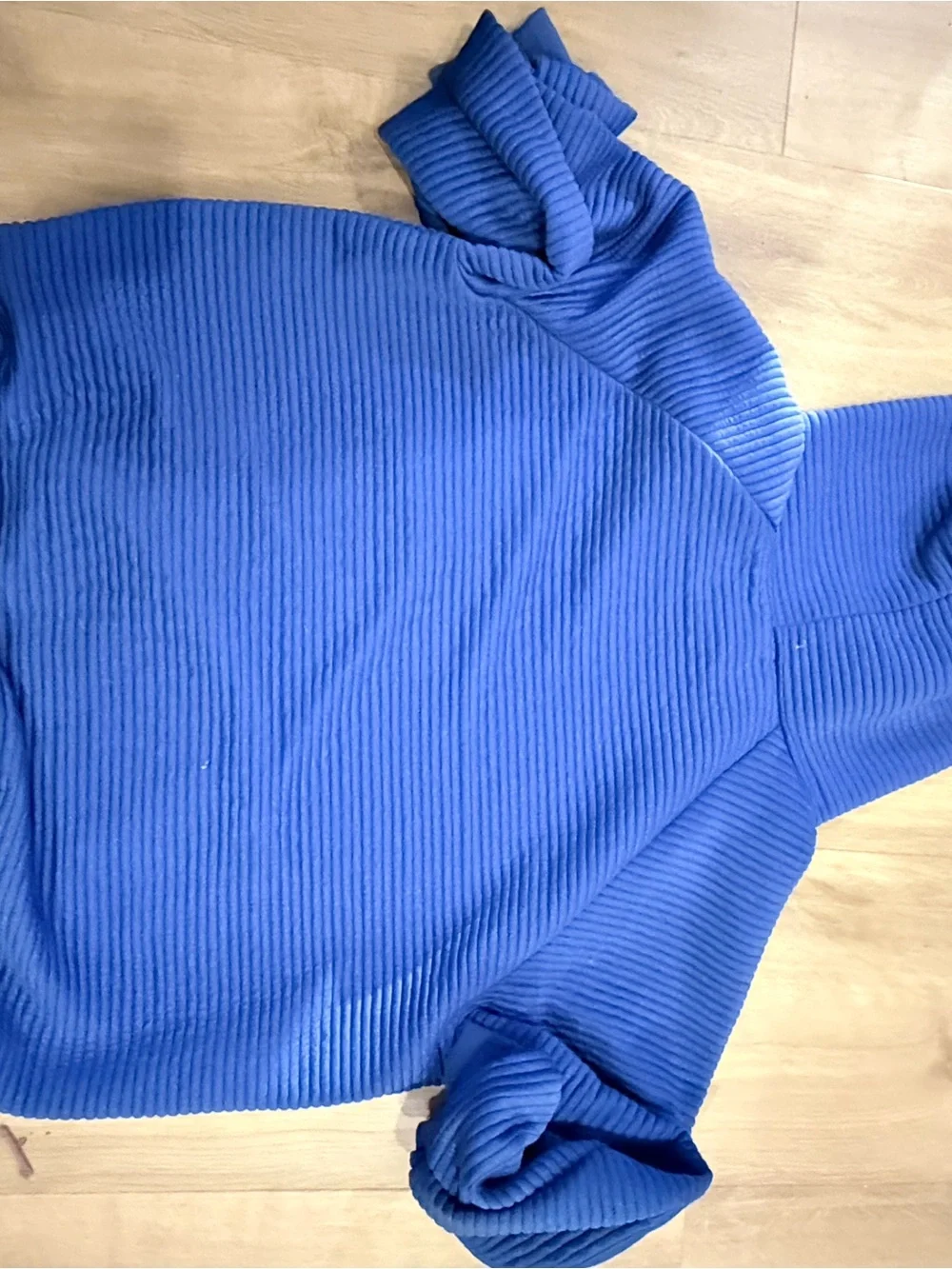 Lululemon Ribbed Oversized Hoodie Blue Size L Kangaroo Pocket